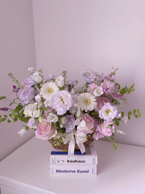 Flowers in a container/images for scale only