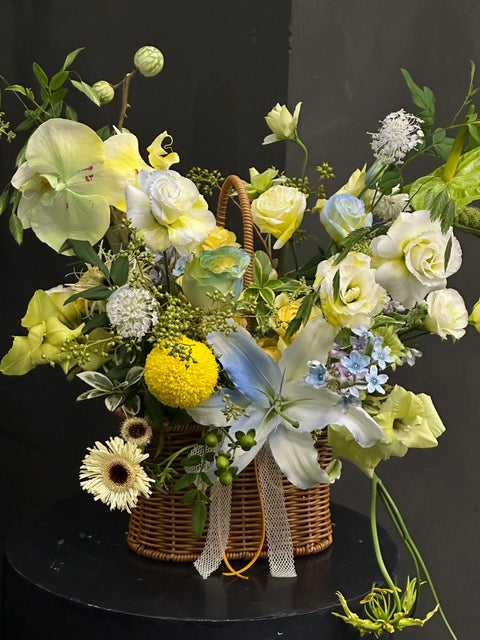 Flowers in a container/images for scale only