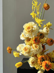 Flowers in a container / images for scale only