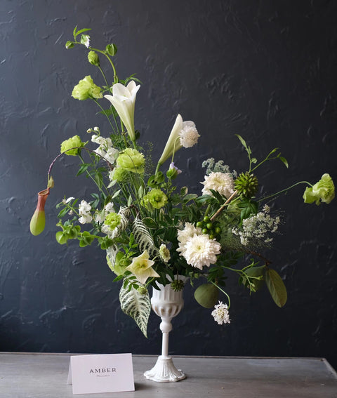 Flowers in a container / images for scale only