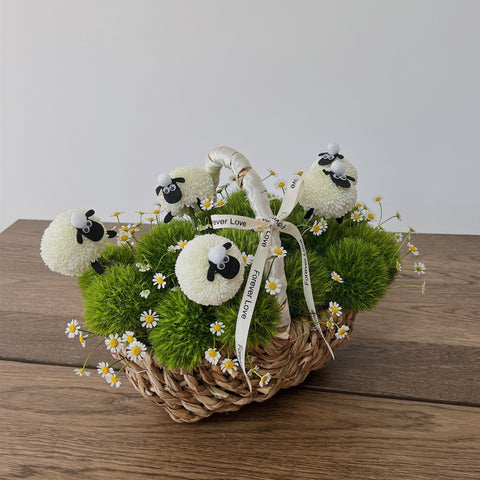 Flowers in a container/images for scale only